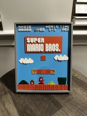 Retro Super Mario Bros. 3D Printed Diorama   World 1 1 Begins!