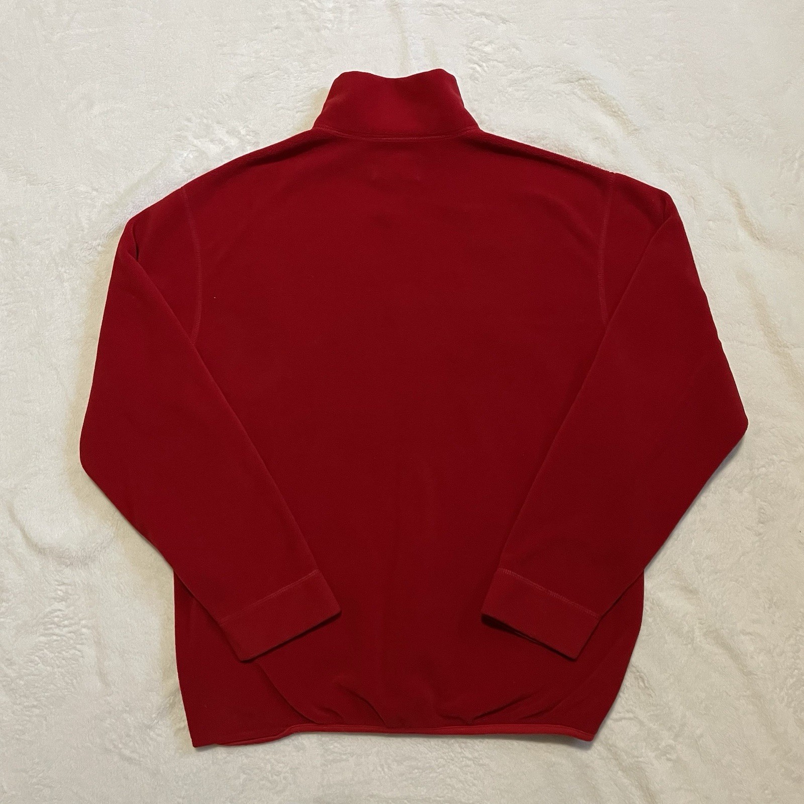 Giacca Polo Ralph Lauren vintage uomo grande rossa 1 4 zip pile pony made in USA