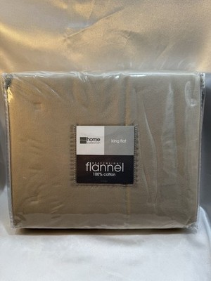 JCPenney Home Collection King Flat Heavyweight Flannel 100% Cotton Sheet