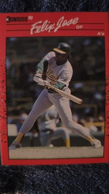1990 Donruss Felix Jose #564 Error Wrong D.O.B. And Uses Domingo In Name, Rare.