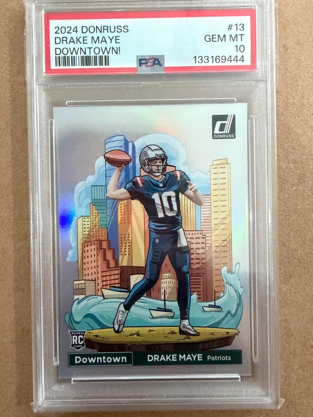 Drake Maye Panini Donruss Downtown! #13 Base