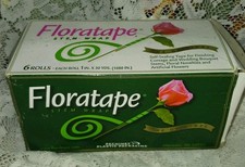 Vintage FLORATAPE Brand Green Floral Tape Stem Wrap Flowers 1" X 30 yds 6 Rolls