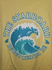 Starboard Dewey Beach Delaware Large Mens Yellow Graphic Logo Short Sleeve Tee