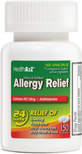HealthA2Z  Allergy Relief  Cetirizine 10mg  All Day Allergy Relief  Indoor 
