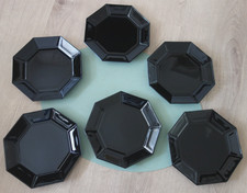 6 Kuchenteller - Arcoroc France Octime schwarz