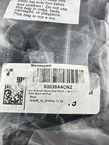 Iron Baluster Shoes Stair Flat Shoe w/Screw for 1/2 Inch Square Scroll Bas 48 Pc - Picture 3 of 5