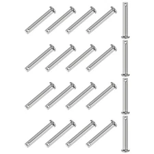 20-Pack Single Hole Clevis Pins, M6 x 45mm 304 Stainless Steel Flat Head Clev...