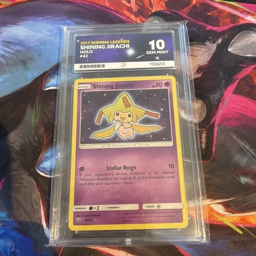 Ace 10 Shining Jirachi - Shining Legends Pokemon Card Holo
