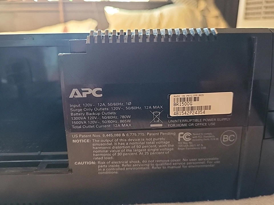 APC Back-UPS Pro, 1500VA/900W 120V 10 outlets AVR LCD " No Battery" - Image 4 of 4