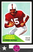 1960 Fleer Jimmy Harris #94 Dallas Texans VG