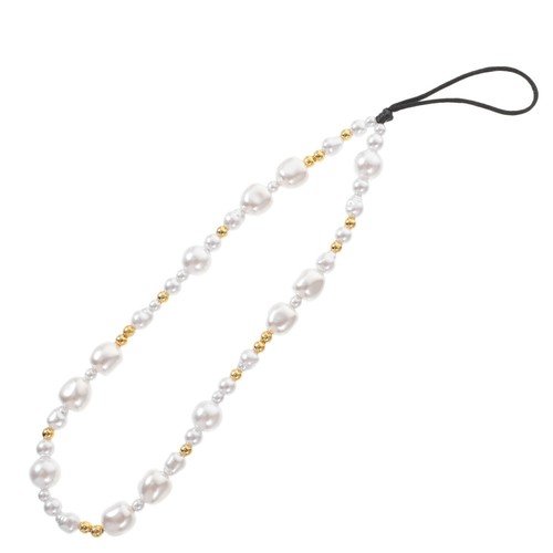 Mobile Phone Chain Beaded Wrist Strap Metal Charming Hand-beaded Pendant