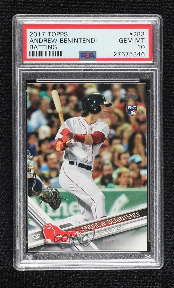 2017 Topps Andrew Benintendi (Batting) #283 PSA 10 GEM MT Rookie RC 3a4