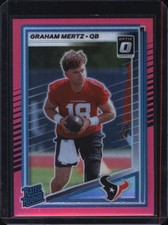 2025 Donruss Graham Mertz Rookie Optic Rated Rookies Preview Pink #347 Texans