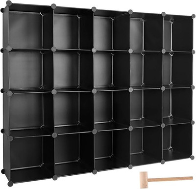 Versatile 20-Cube Modular Storage Organizer for Home & Office Spaces