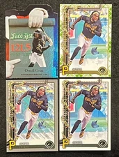 Lot Of 4 -2025 Topps Holiday - Oneil Cruz #H73 - Silver/Green/Base/Nice List