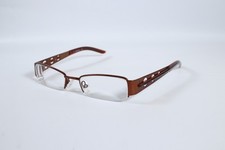 Diesel Eyeglasses DV 0085 Womens Brozne Semi-Rimless Metal Glasses Frames 48 mm
