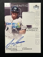 2000 Upper Deck Pros & Prospects Jose Canseco Jersey Patch & On Card Autograph