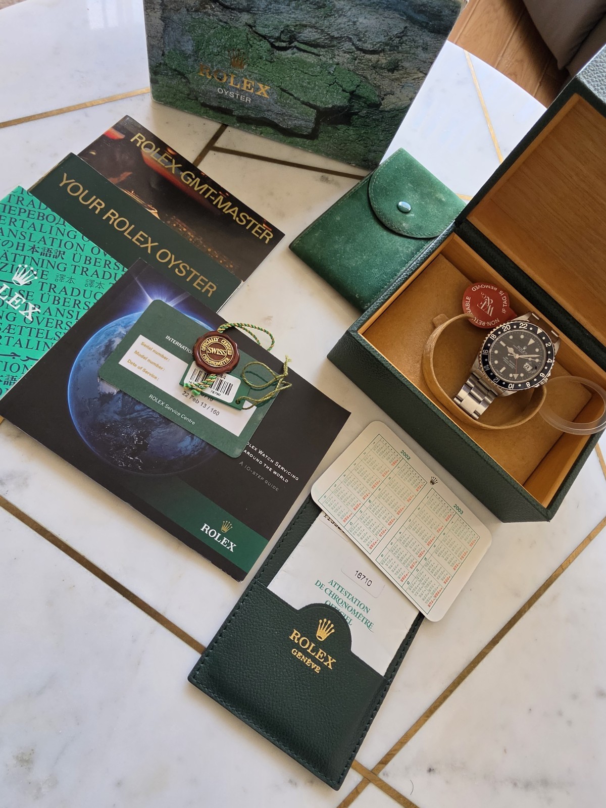 2002 Rolex GMT-MASTER II Full Set with Box & Papers