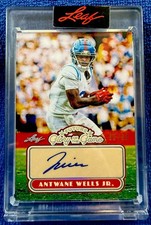 ANTWANE WELLS Jr. 2025 LEAF GLORY OF THE GAME FUTURE ROOKIE AUTO CARD RC SP /99