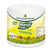 5001 100% Recycled Two-Ply Bath Tissue, White, 500 Sheets/Roll, 48 Rolls/Carton