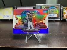 2022 Panini Prizm WWE Red White & Blue Prizm Commander Azeez #89