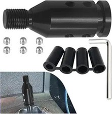 Shift Knob Adapter, M12x1.25 Aluminum Car Gear Shift Knob Adapter Color: Black