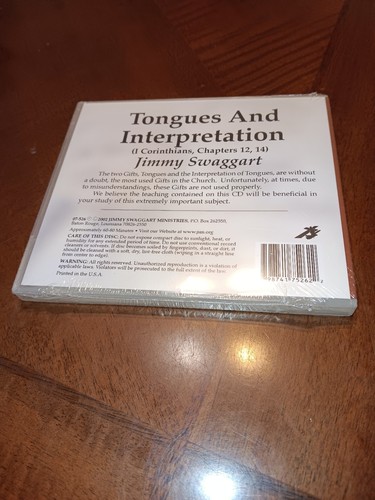 Jimmy Swaggart Tongues & Interpretation Teaching CD 2002 NEW! SEALED! - Picture 2 of 2