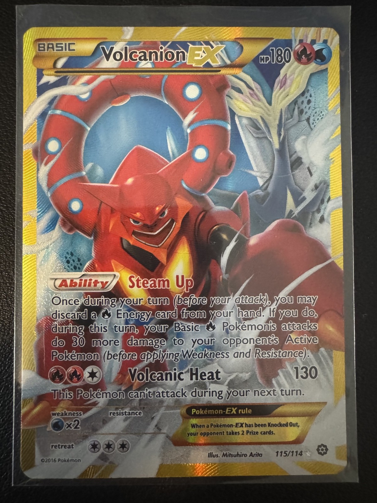 Volcanion EX - 115/114 - Pokemon Card TCG Steam Siege XY Secret Rare Card LP