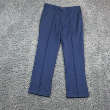 Charles Tyrwhitt Dress Pants Mens 36x32 Blue Classic Wool Stretch 36x31.5 NWT