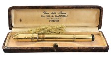 Penna Stilografica Waterman's con Pennino Retrattile Placcata Oro + Custodia