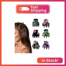 Cobahom 6Pcs 1.06 Inch Small Hair Clips Tortoise Shell Mini Jaw Clips for Thin T