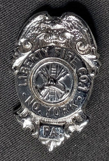 Vintage Junior Department Badge Liberty Fire Company North York PA