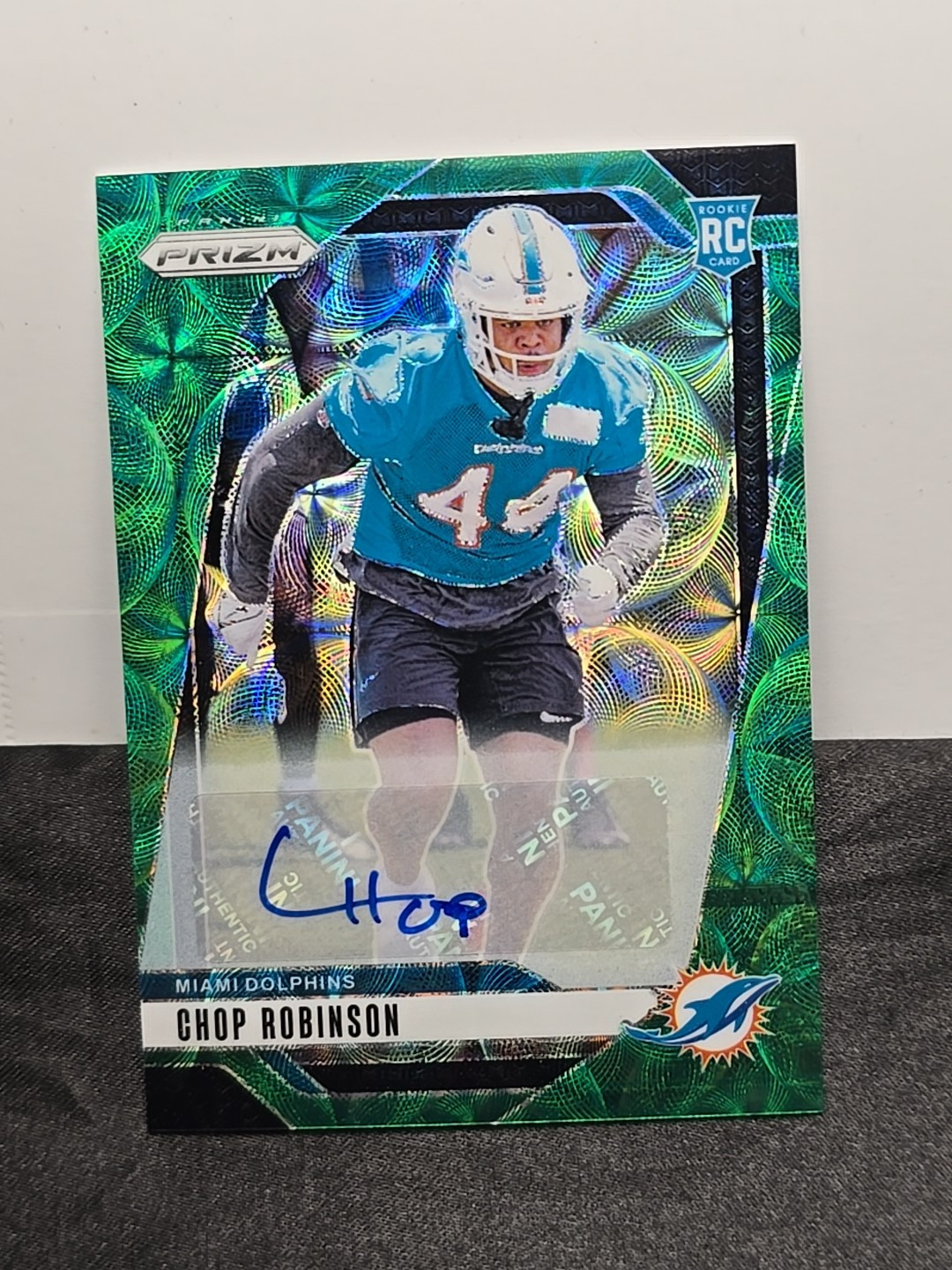 CHOP ROBINSON 2024 PANINI PRIZM ROOKIE AUTOGRAPH GREEN SCOPE AUTO 33/75 Q3549