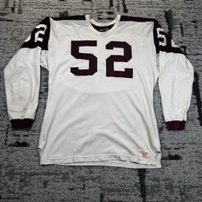 Vintage Wilson Football Jersey 52 White/Burgundy Size 42 Made in USA