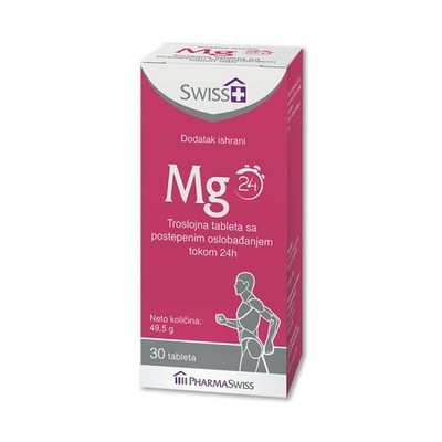 Swiss+ Mg 24 - Magnesium Supplement 364 mg 30 Tabletten Muskel- &...