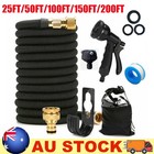 25-200FT Heavy Duty Expandable Garden Hose Pipe Spray Gun Flexible Stretch Pipe