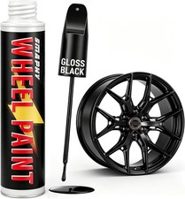 Gloss Black Rim Touch Up Paint Wheel Scratch Repair Kit Curb Rash Automotive