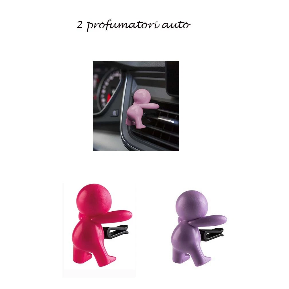 Set Di 3 Deodoranti Per Auto A Forma Di Fungo Con Clip E Pastiglie Profumate - 6
