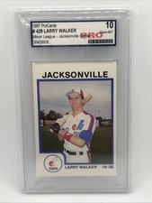 1987 ProCards Jacksonville Larry Walker RC ~ #429 Graded Gem Mint 10💎