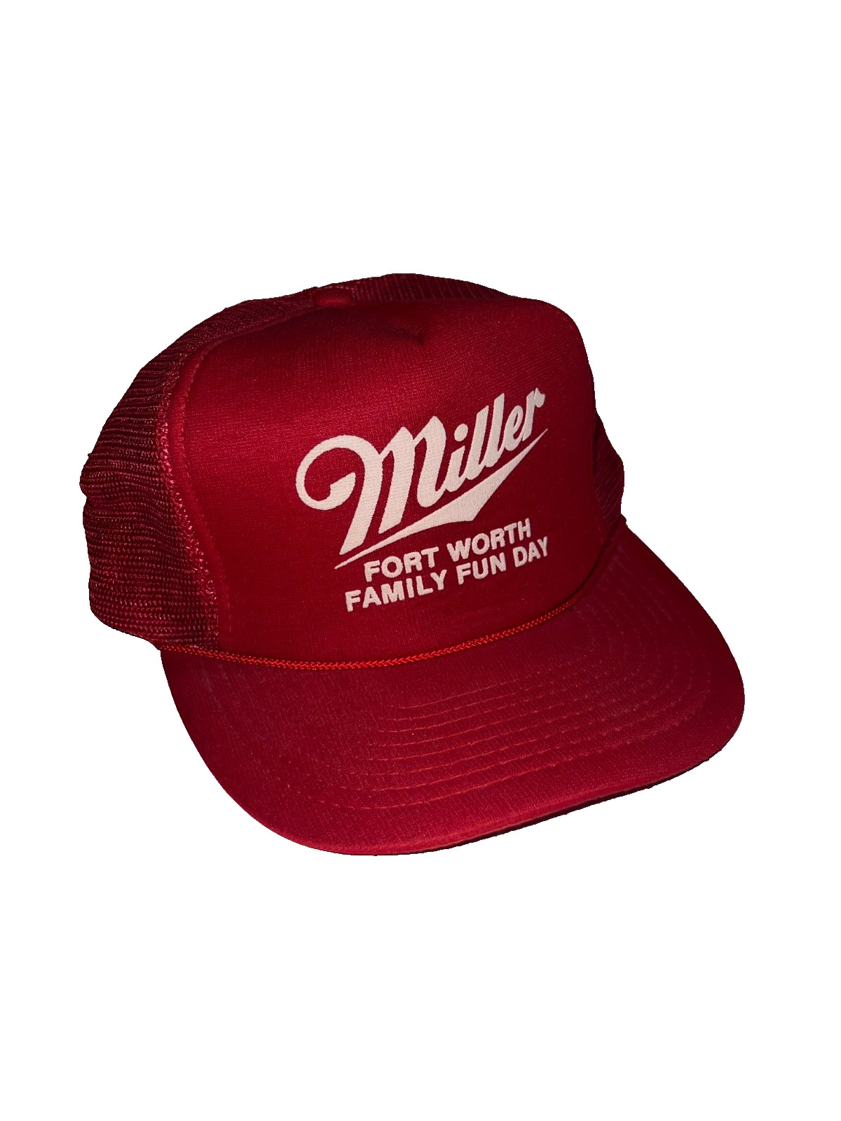 Vintage Miller Fort Worth Family Fun Day Foam Trucker Hat