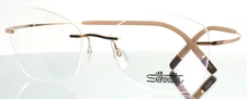 SILHOUETTE 5541 IY 3530 Rose Gold Womens Butterfly Eyeglasses 53-17-140 B:41