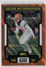 2023 Score Devon Witherspoon #379 Lava Rookie Card Seattle Seahawks #330/565. rookie card picture