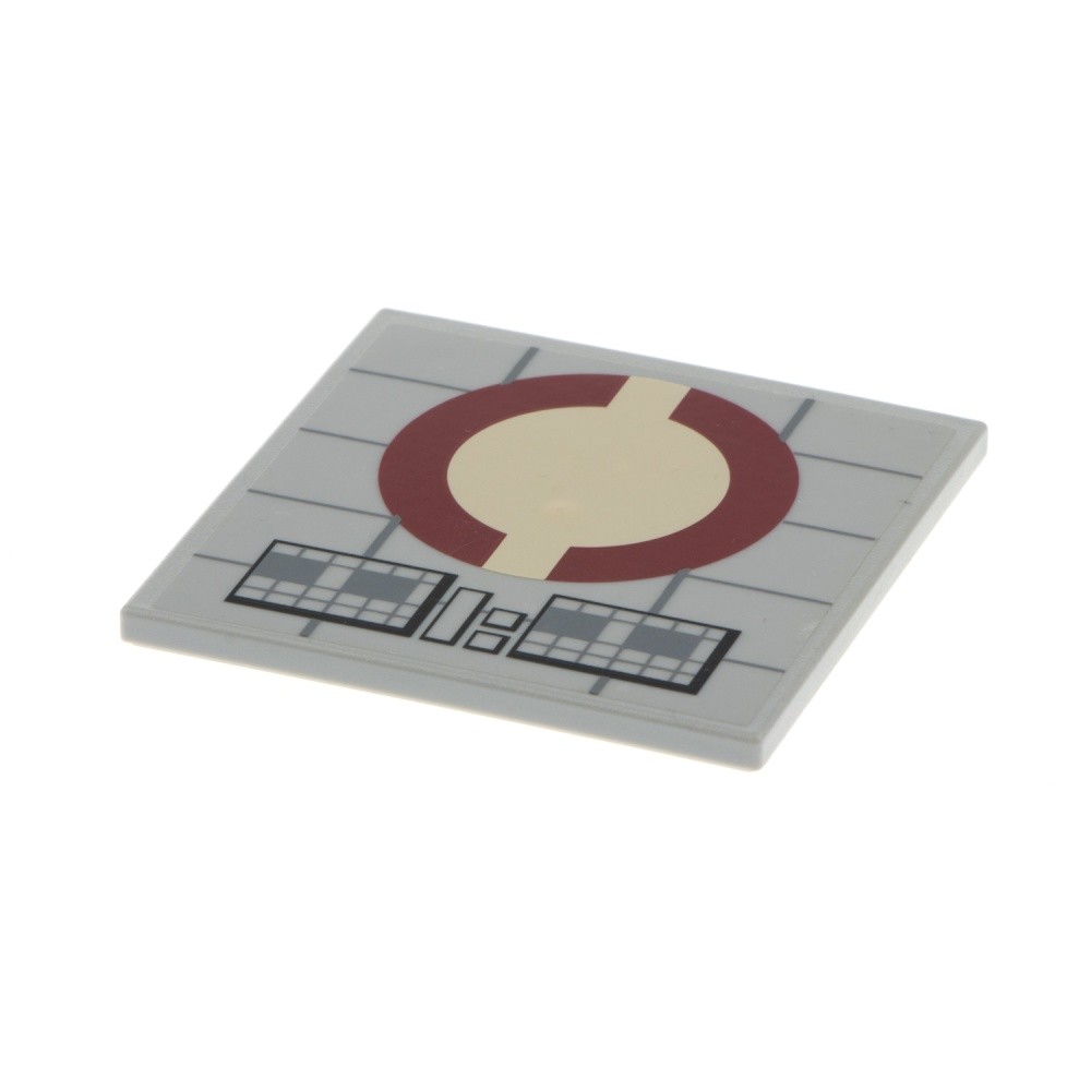 1x LEGO Tile 6x6 Neu-Hell Grey Construction Plate Star Wars Logo 8039 6881pb04
