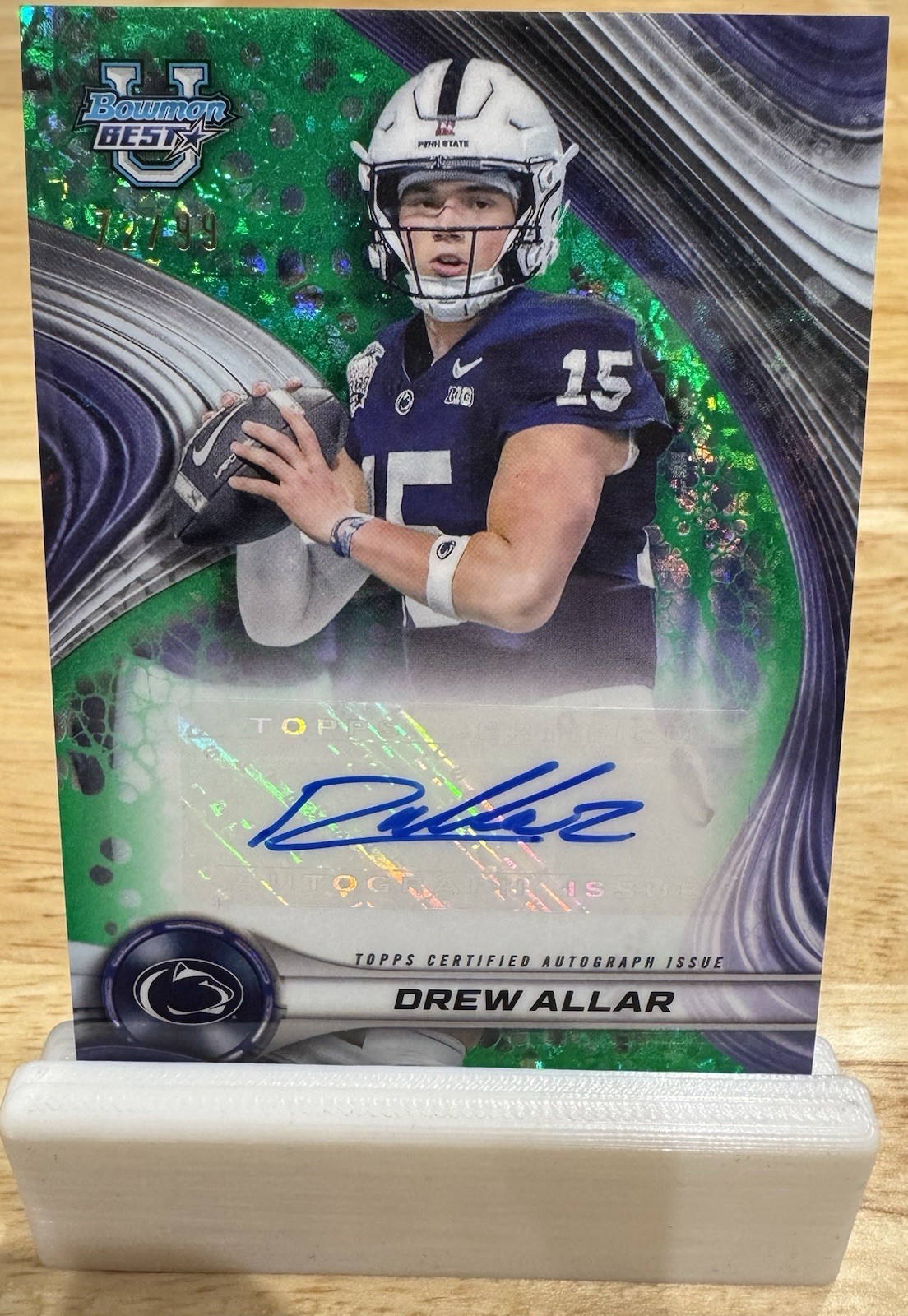 2024 Bowman’s Best University Auto DREW ALLAR (Green Diamond) /99 #BOA-DA