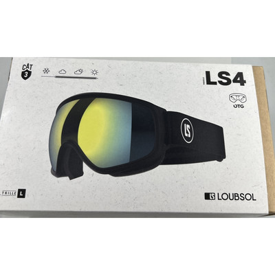 LOUBSOL LS4 Schwarz Postenart 3 Größe L Skibrille -gläser Gold Wetter Cover & So