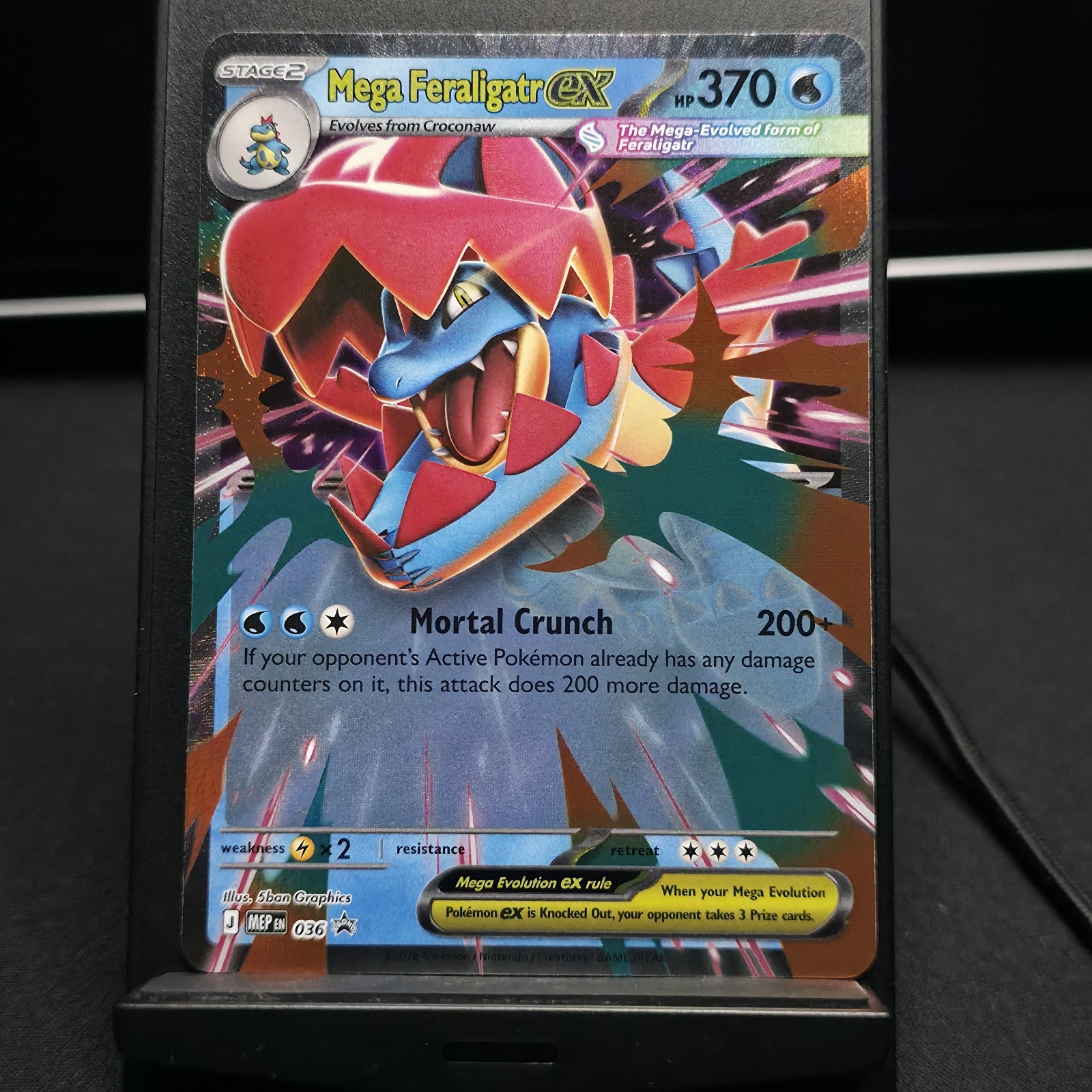 Pokémon Mega Feraligatr Ex MEP 036 - Black Star Promo