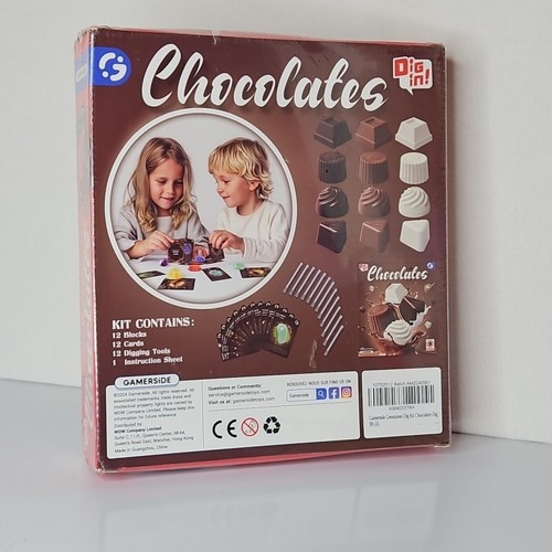 Gamerside chocolate gemstone dig kit dig up 12 unique genuine gems digging kit - Picture 7 of 11