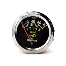 2 52mm Universal 12v Dc Mechanical Pointer Auto Car Oil Pressure Gauge 0-80 Psi