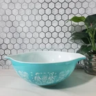 Pyrex Amish Butterprint Large Nesting Mixing Bowl 444 Turquoise Cinderella 4 QT