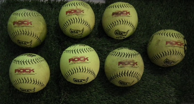 Trump STOTE The Rock NSA Composite Cover Poly Core Softballs Lot of 7